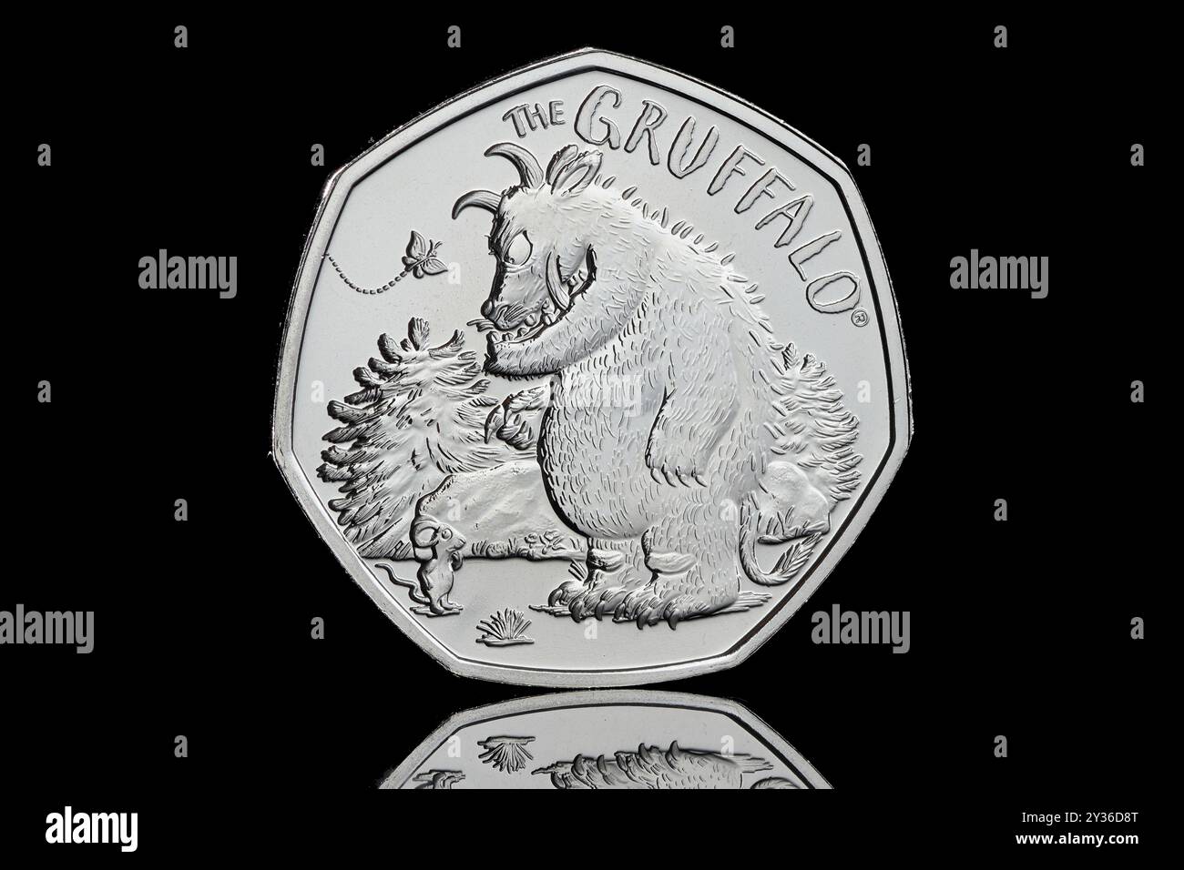 2019 50p issued to commemorate the 20th anniversary of The Gruffalo. Stock Photo