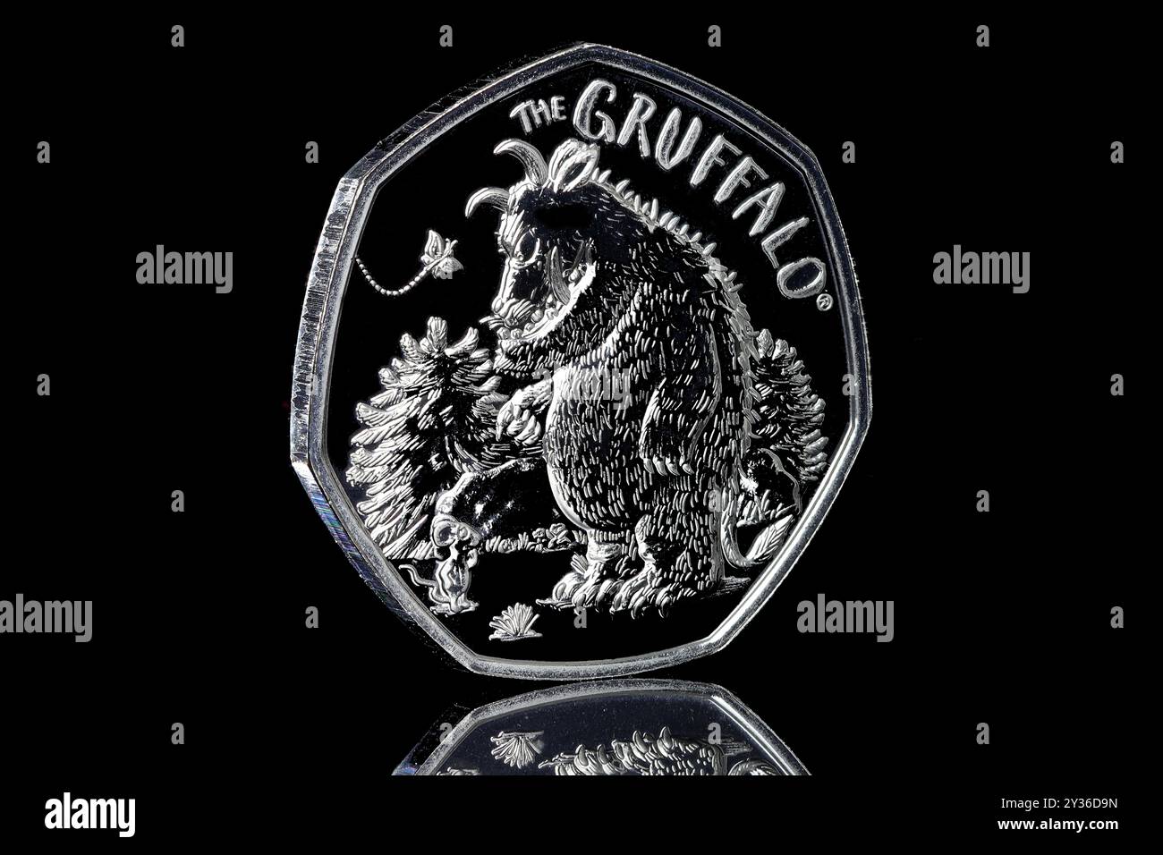 2019 50p issued to commemorate the 20th anniversary of The Gruffalo. Stock Photo