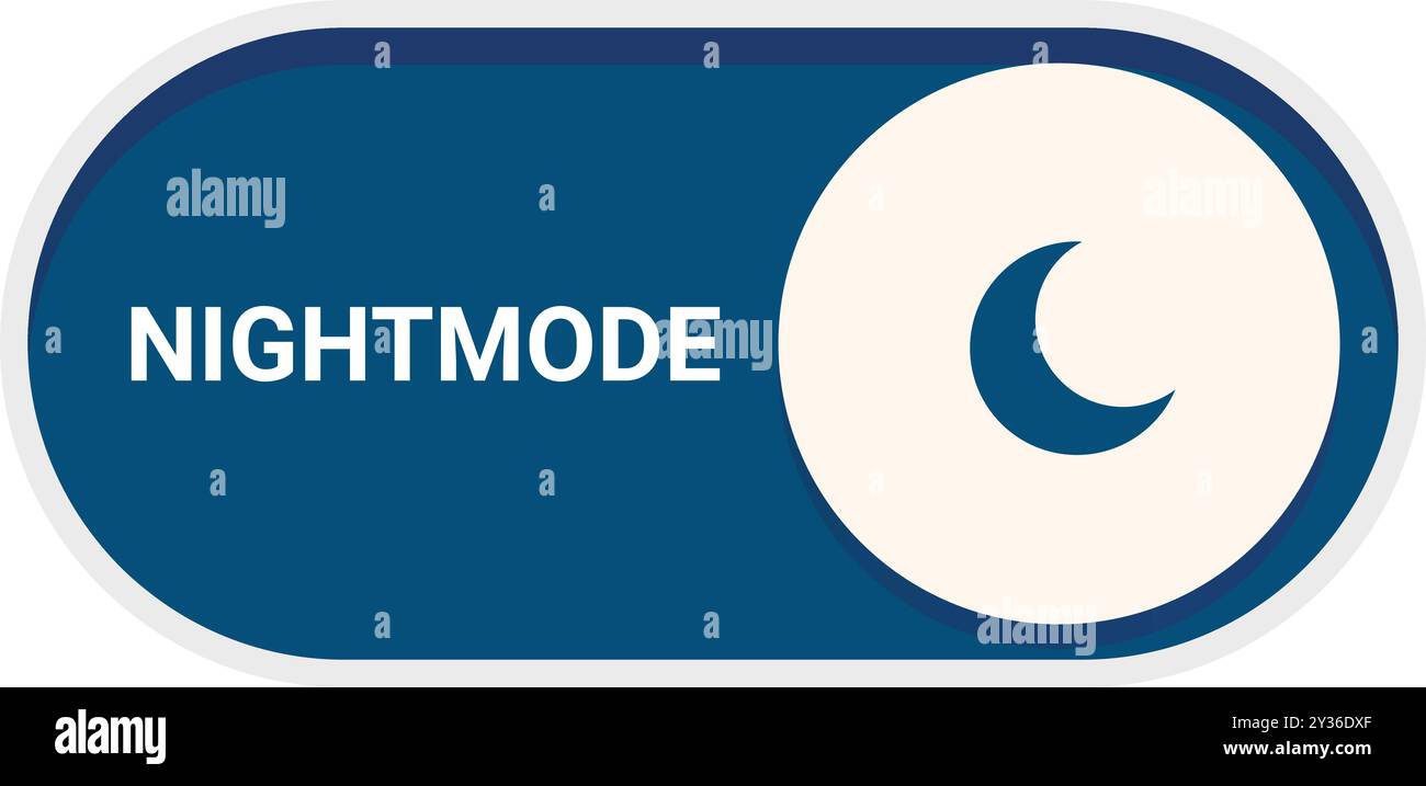 Blue and white night mode button activating the dark theme for user ...