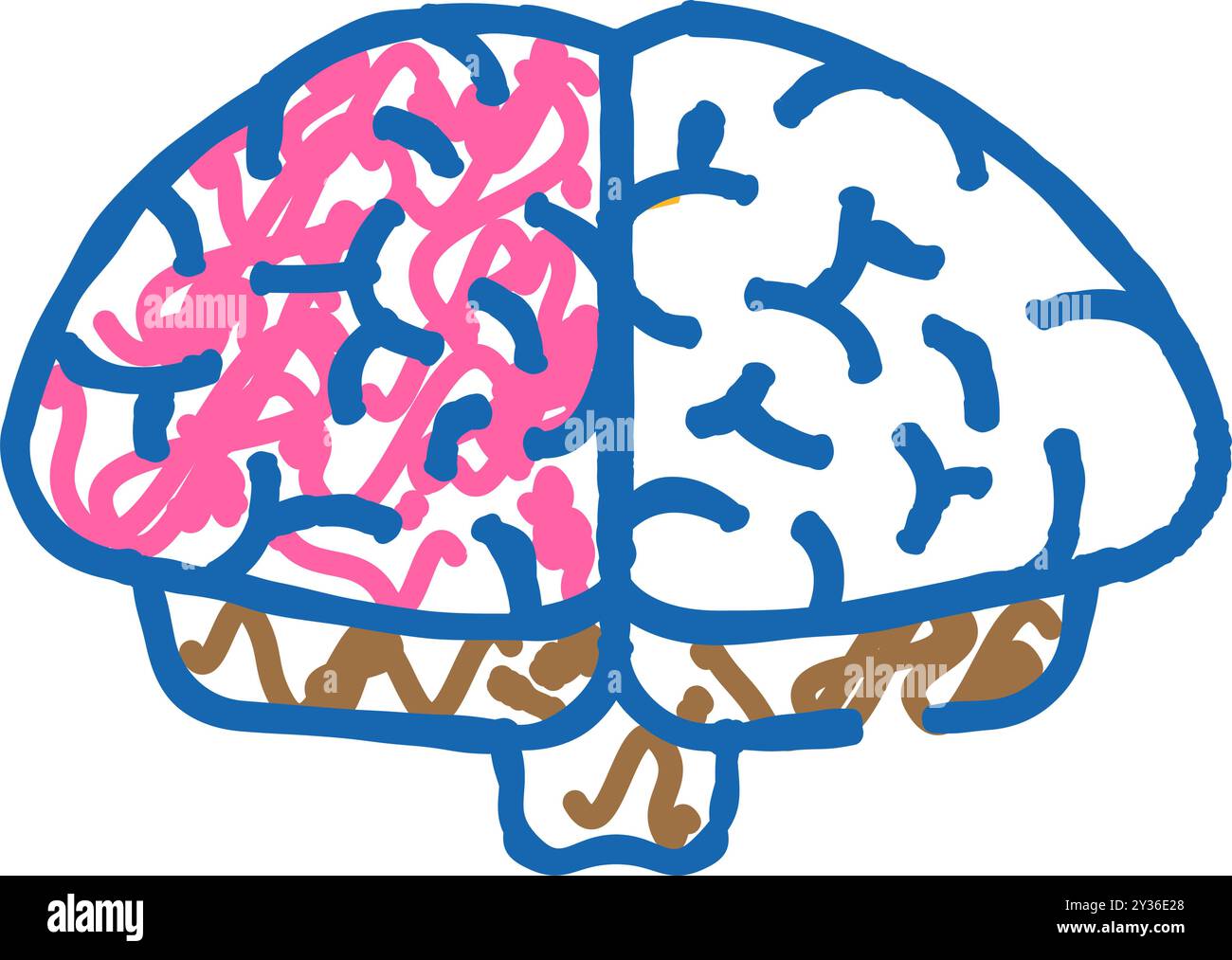 creative brain icon doodle illustration Stock Vector Image & Art - Alamy