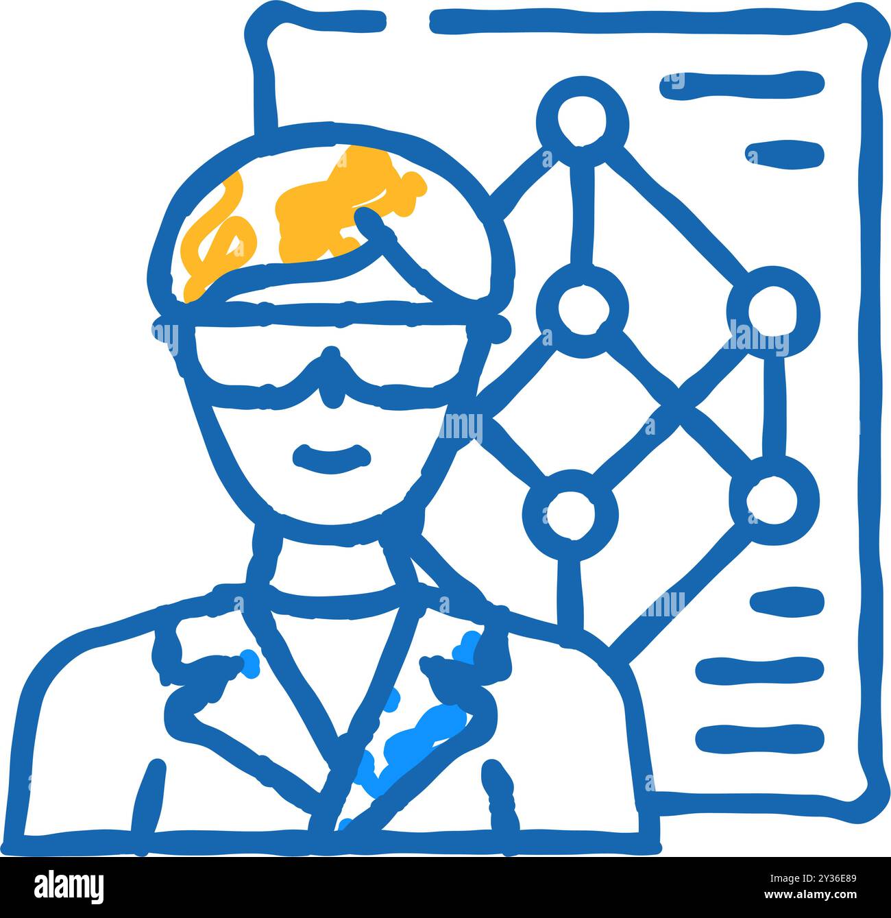 materials engineer technology icon doodle illustration Stock Vector ...