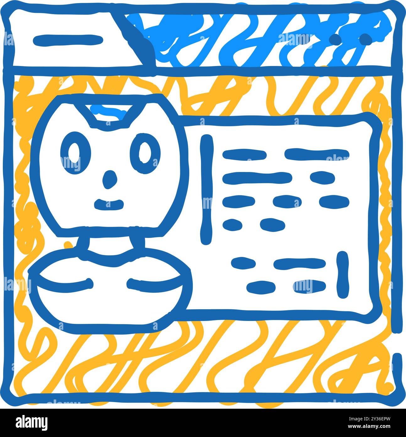 web chat bot icon doodle illustration Stock Vector Image & Art - Alamy