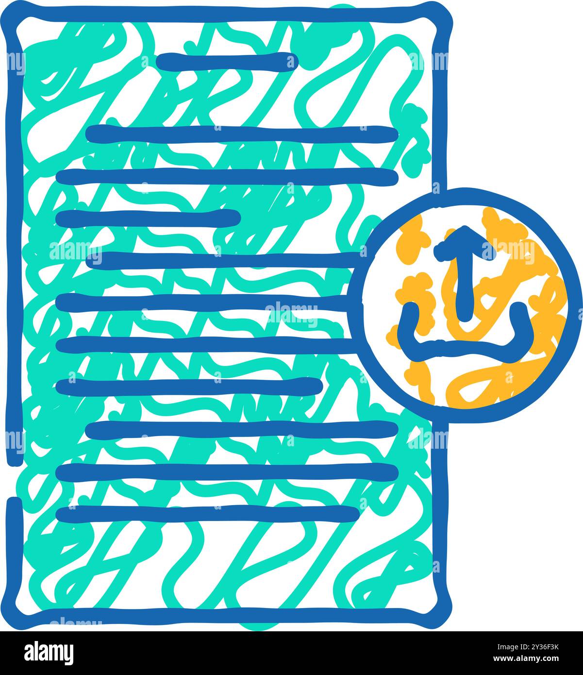 upload paper document icon doodle illustration Stock Vector Image & Art ...