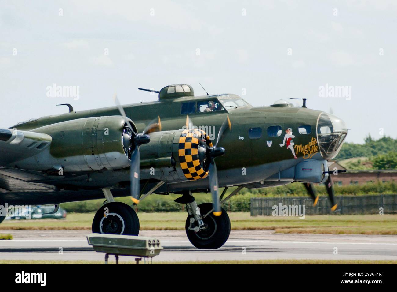 B-17F Memphis Belle American World War 2 bomber flying at RAF ...