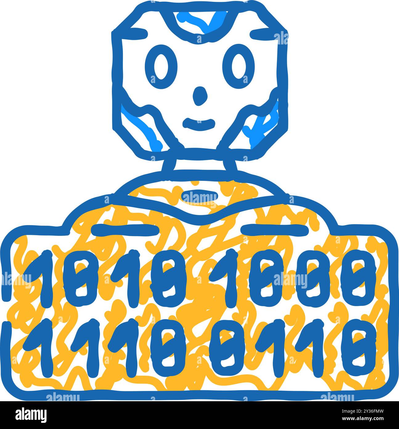 digital chat bot icon doodle illustration Stock Vector Image & Art - Alamy