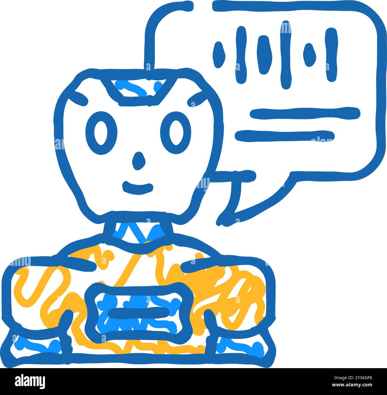 speech chat bot icon doodle illustration Stock Vector Image & Art - Alamy