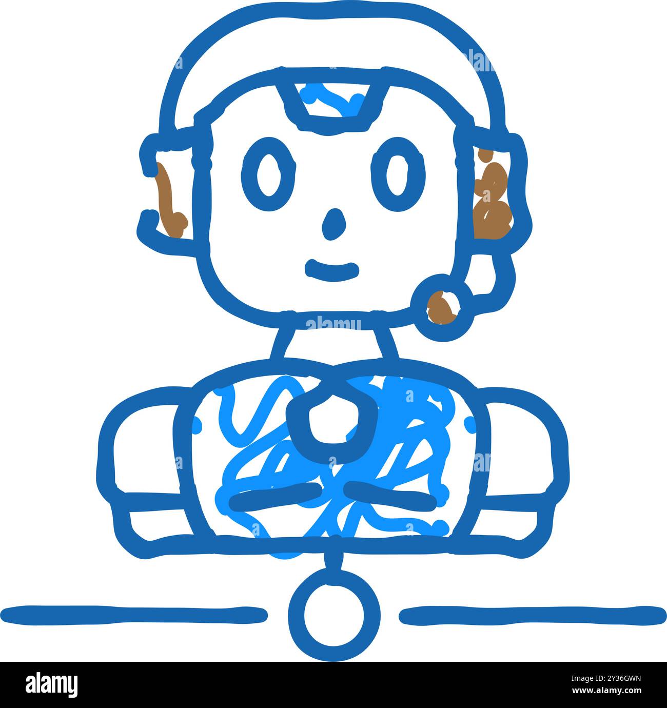 customer chat bot icon doodle illustration Stock Vector Image & Art - Alamy