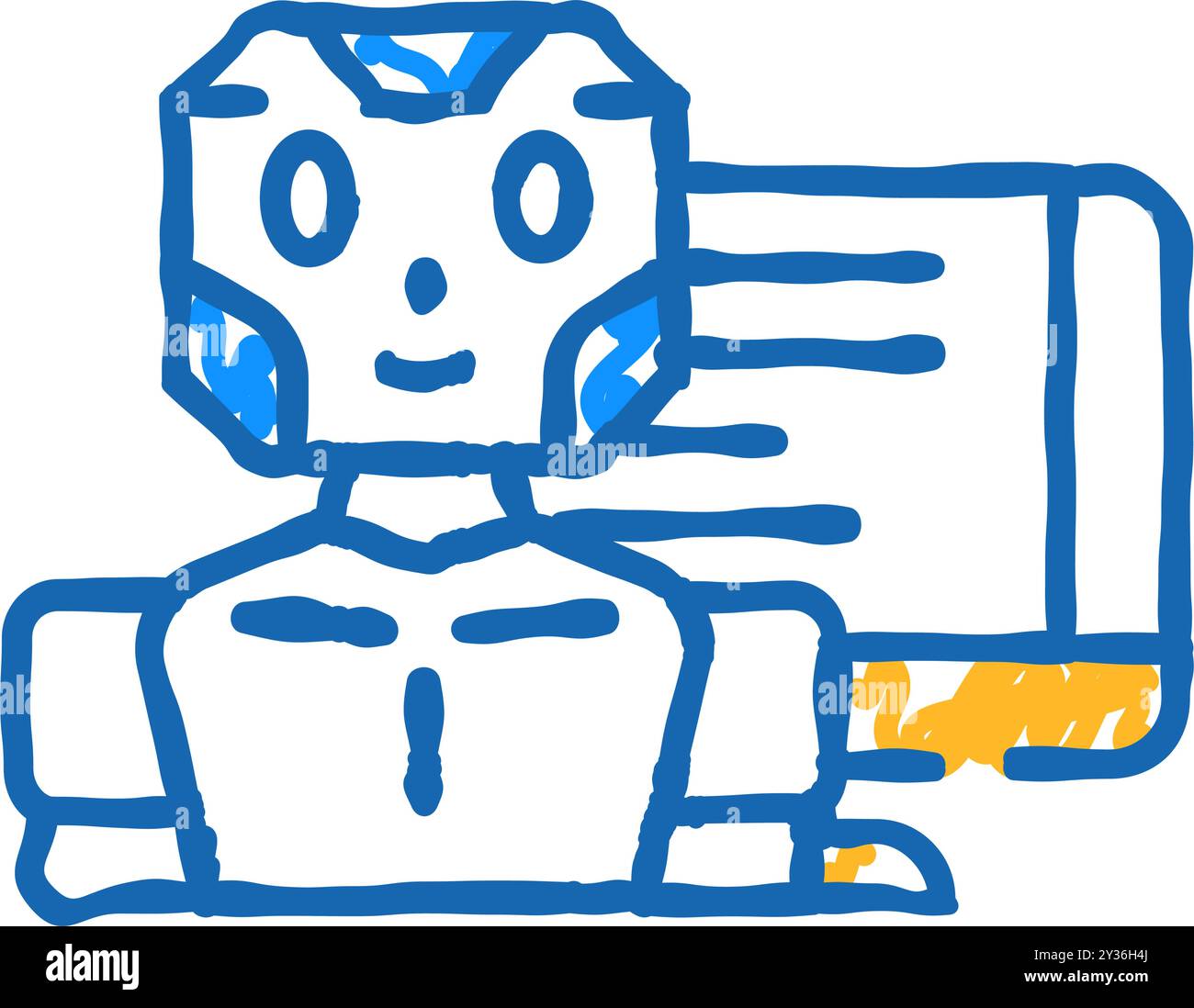 robot chat bot icon doodle illustration Stock Vector Image & Art - Alamy