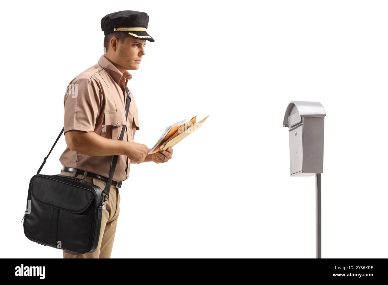 Putting letter in bag hi-res stock photography and images - Alamy