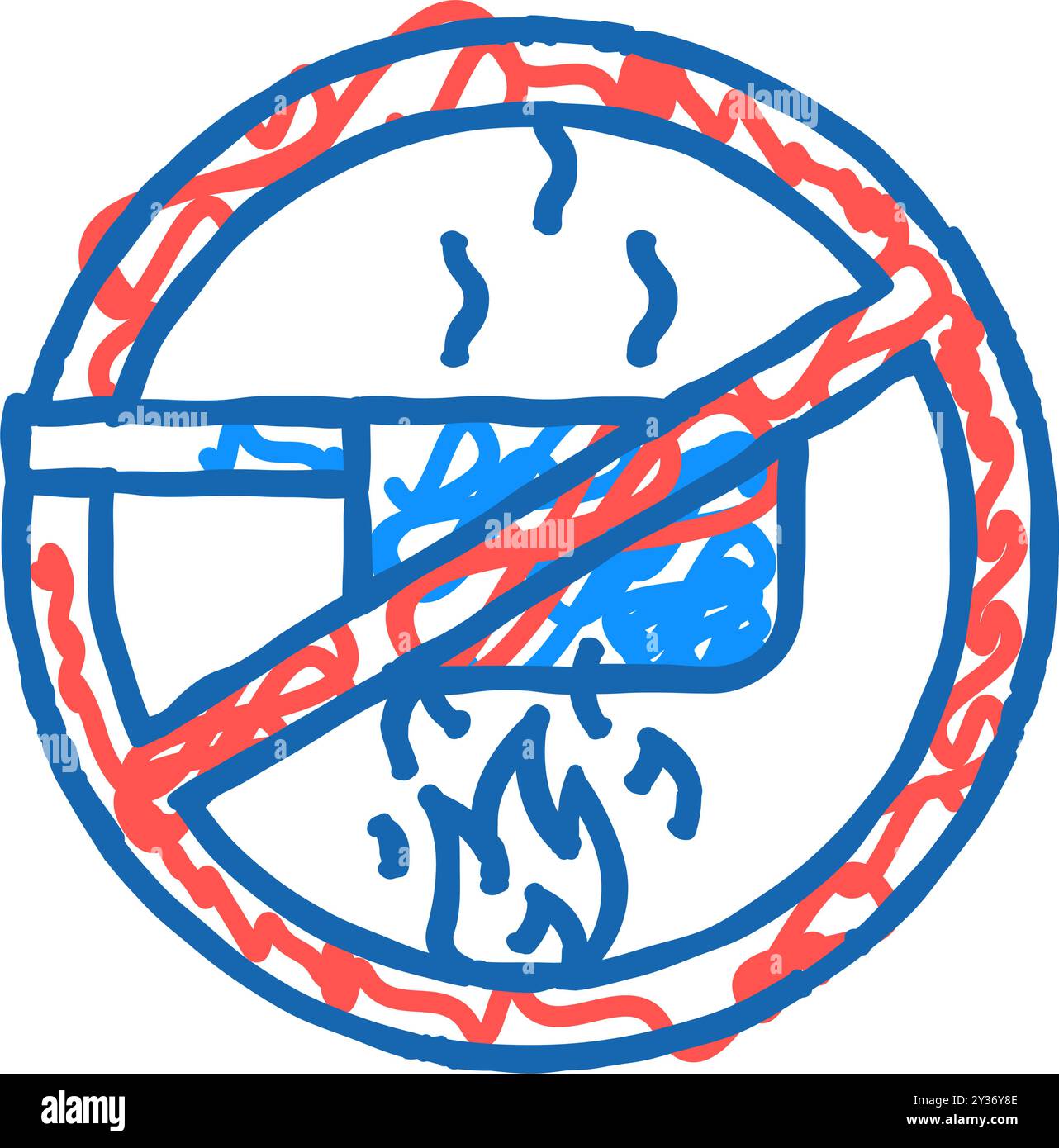 no cooking emergency icon doodle illustration Stock Vector Image & Art ...