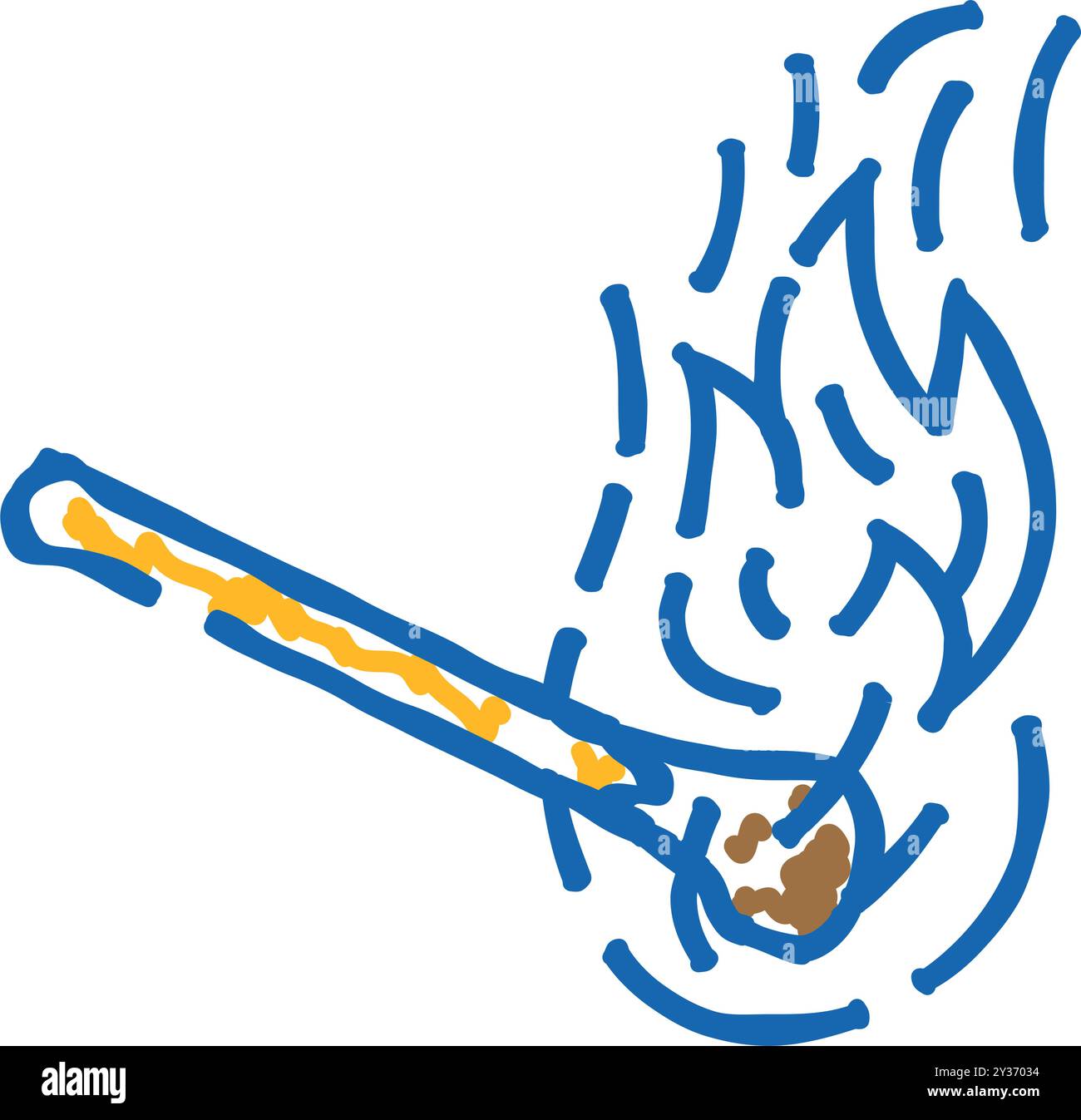burning matchstick icon doodle illustration Stock Vector Image & Art ...