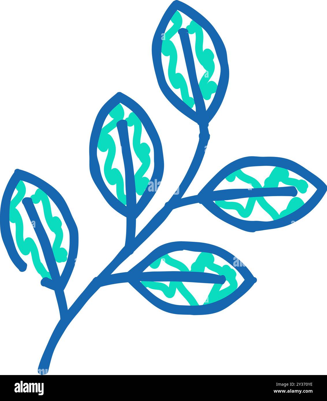 sakaki tree branch shintoism icon doodle illustration Stock Vector ...