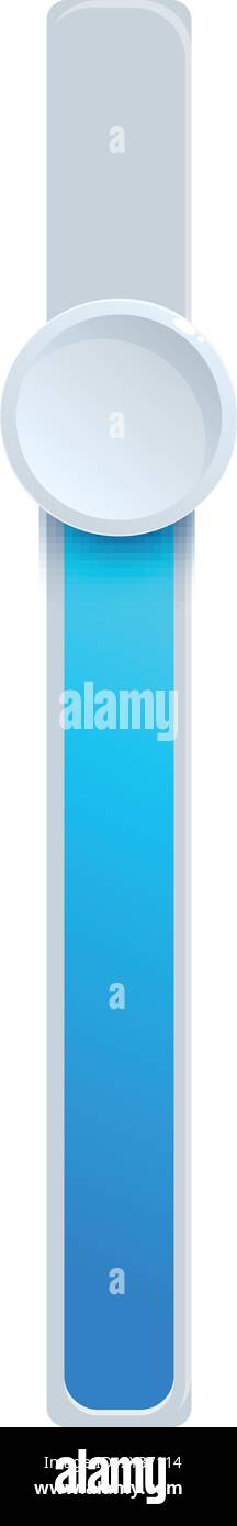 Minimalist blue loading bar with a circular handle, indicating ongoing progress or activity Stock Vector