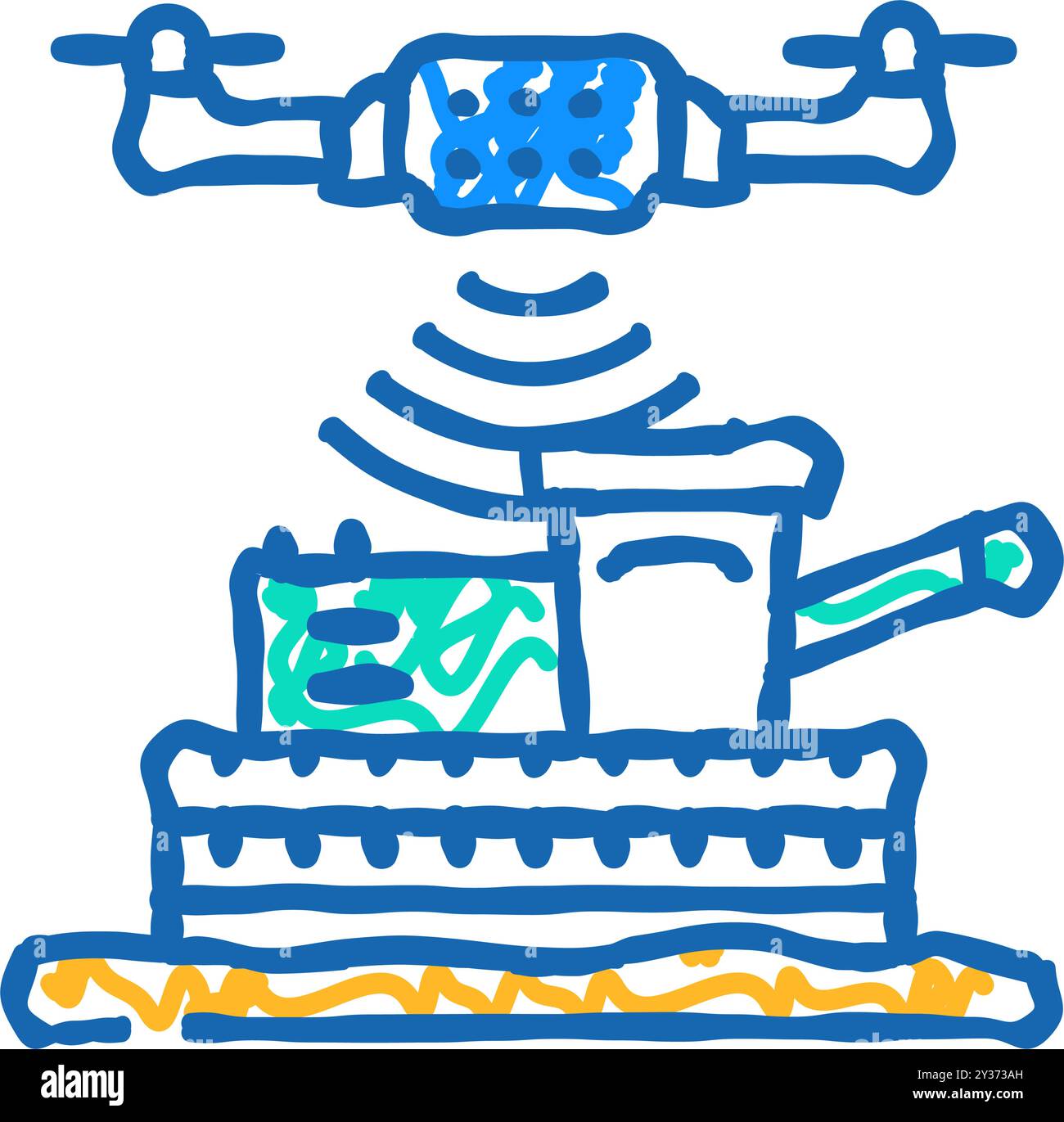 precision agriculture icon doodle illustration Stock Vector Image & Art ...