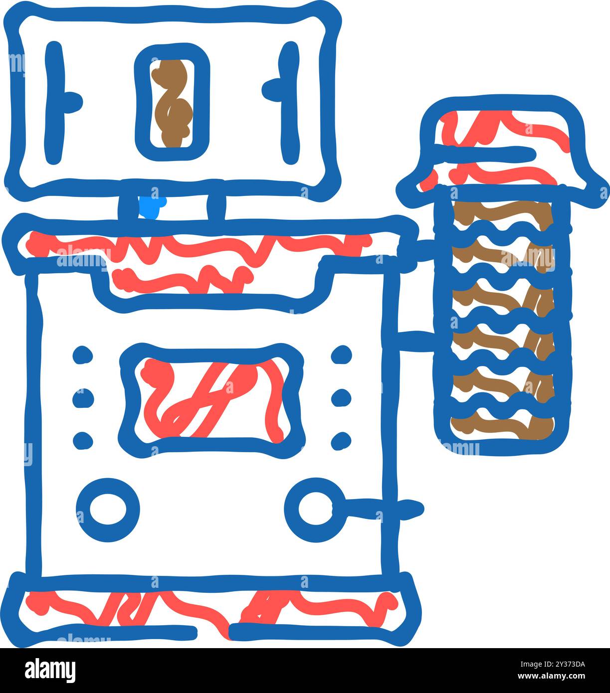 wheel balancing car mechanic icon doodle illustration Stock Vector ...