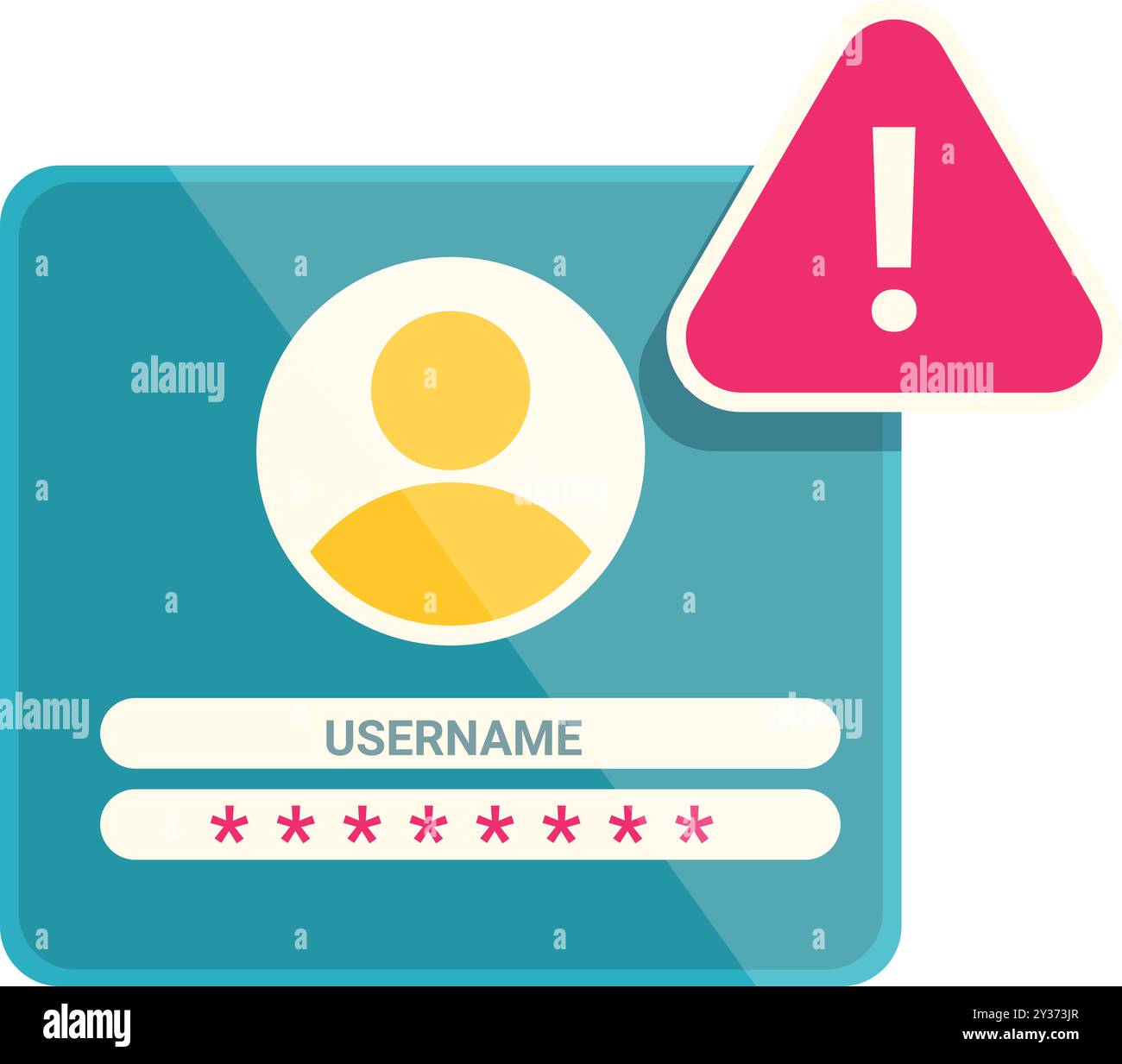 Digital illustration highlighting the critical need for strong passwords and secure online practices Stock Vector