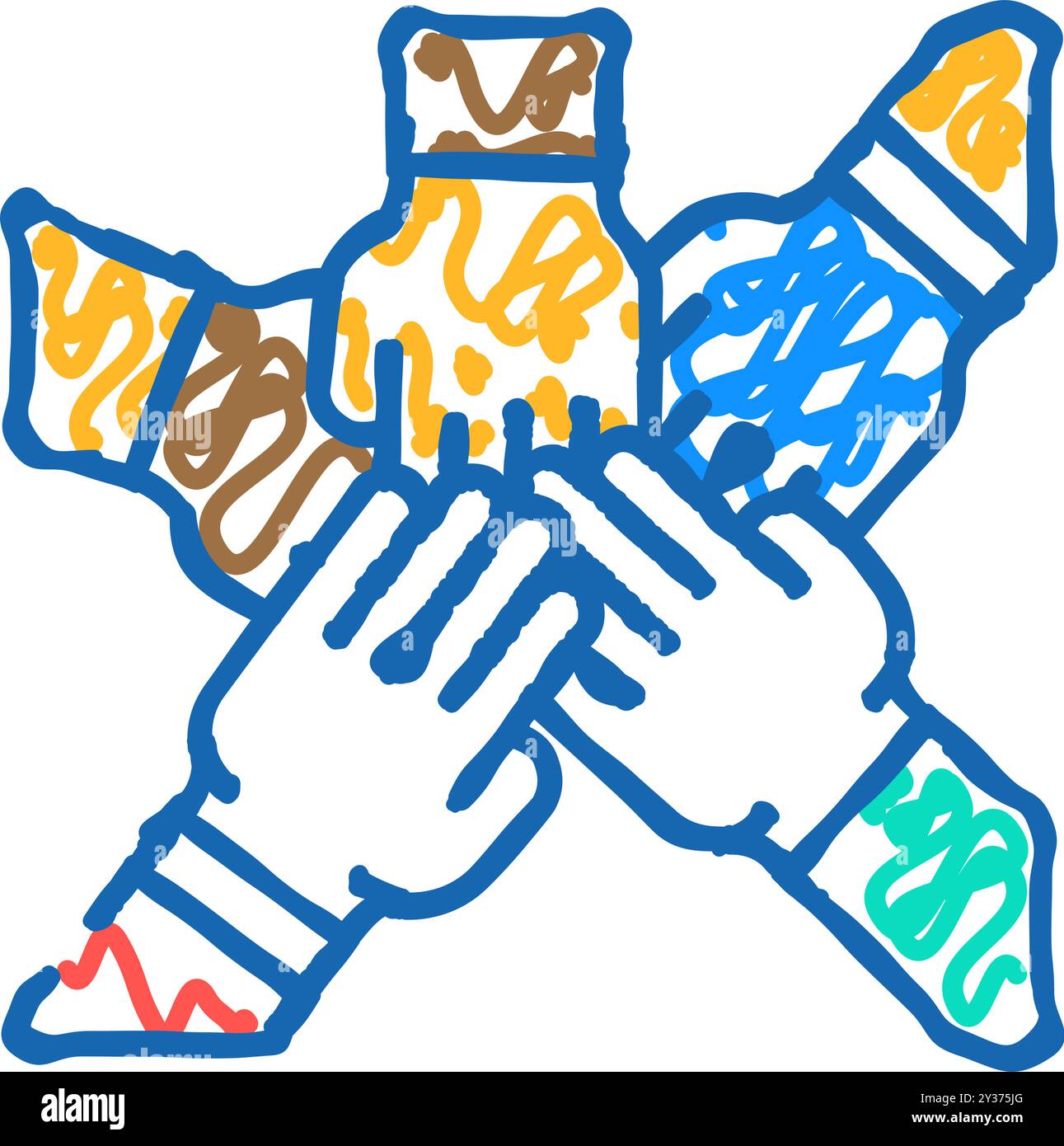 diversity inclusion feminism woman icon doodle illustration Stock ...