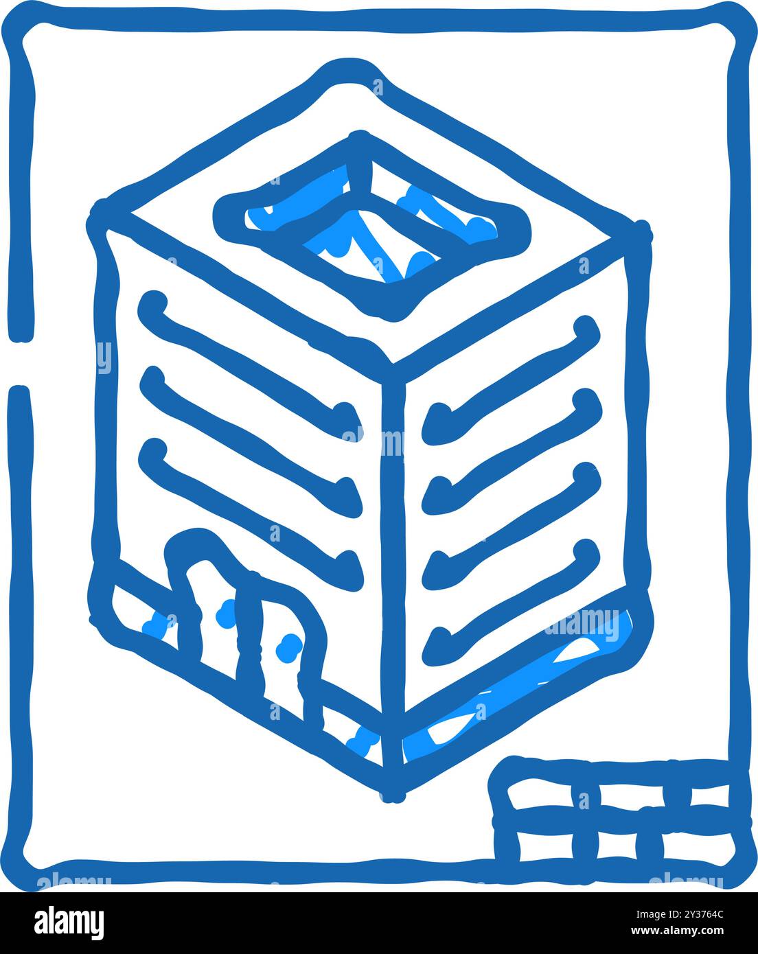 isometric view architectural drafter icon doodle illustration Stock ...