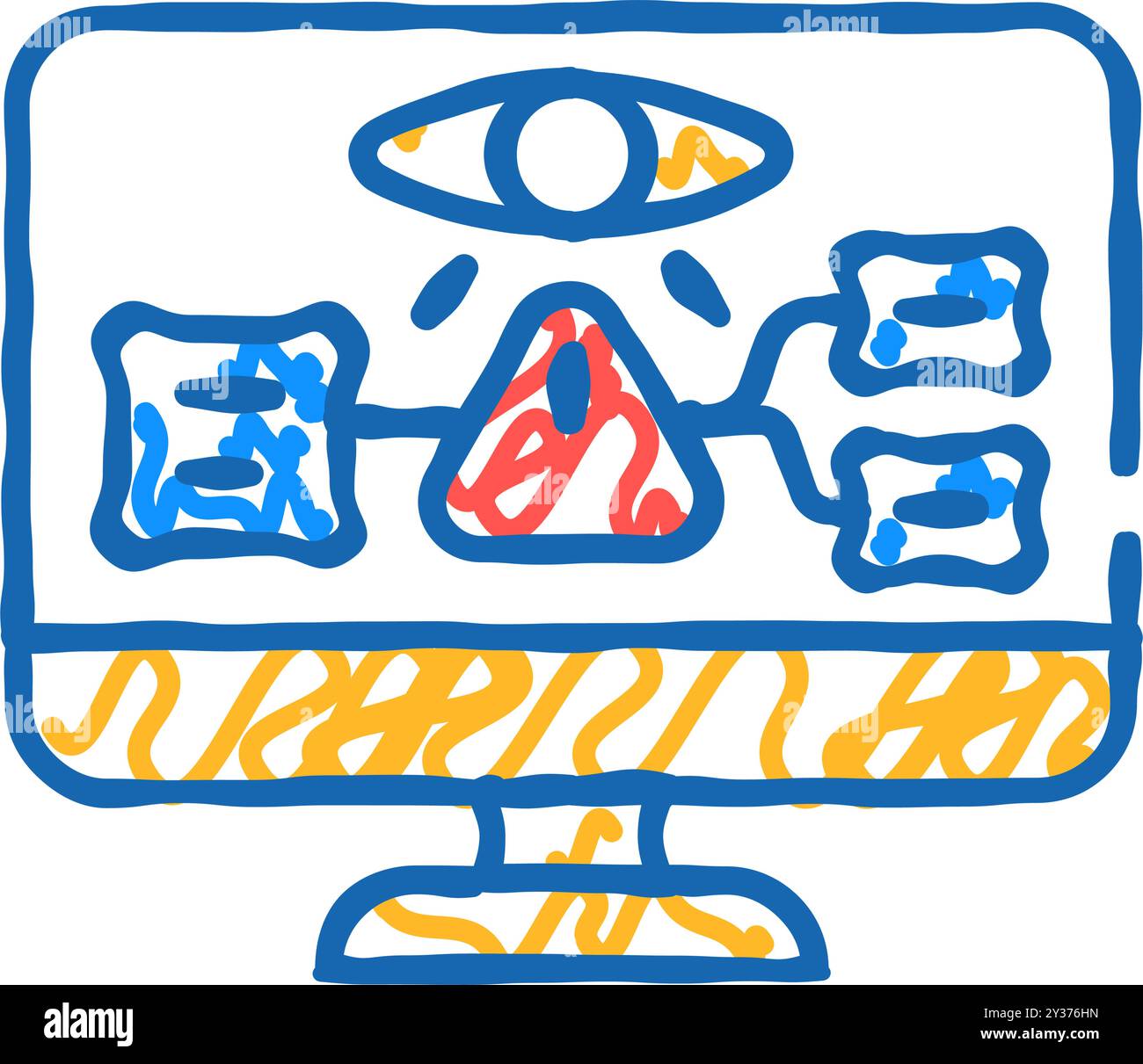 monitoring risk icon doodle illustration Stock Vector Image & Art - Alamy