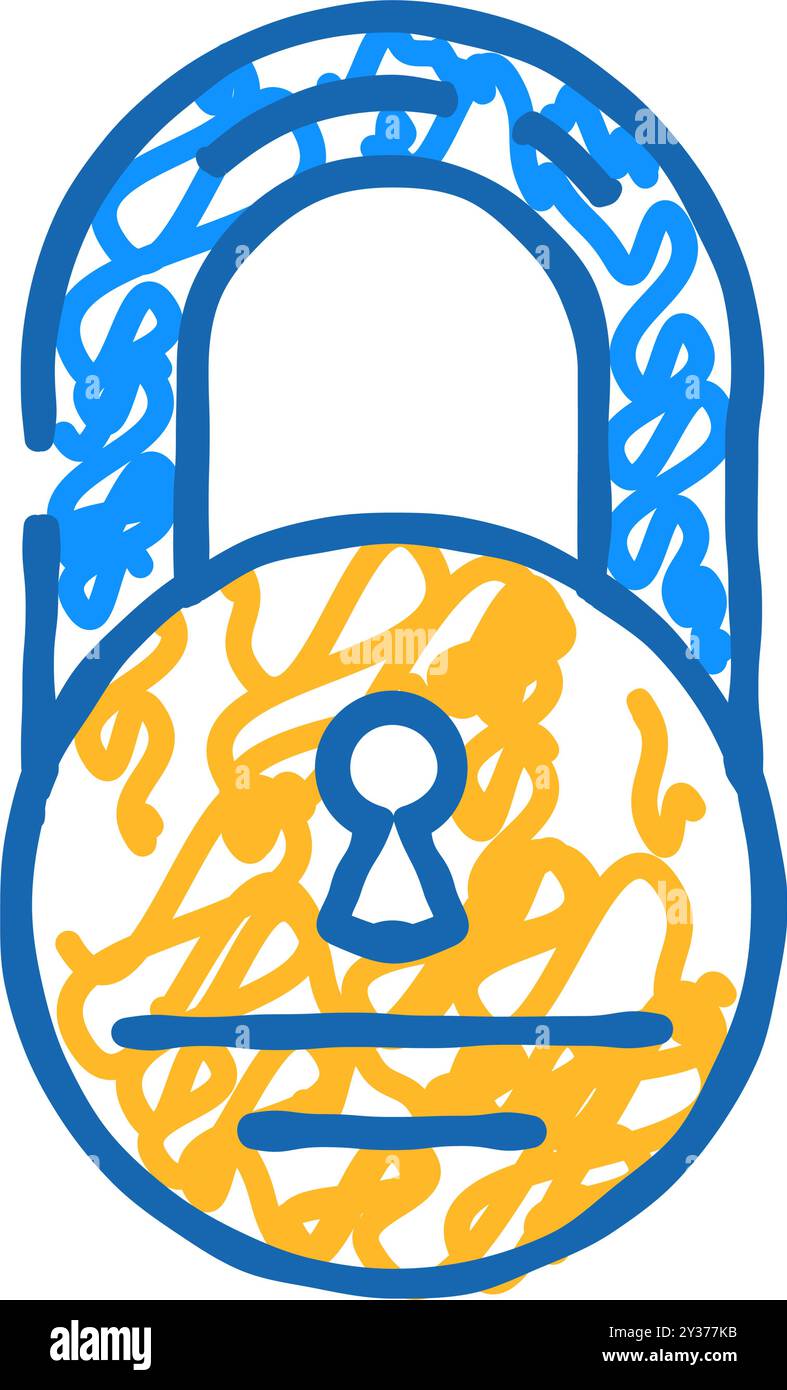 lock close icon doodle illustration Stock Vector Image & Art - Alamy