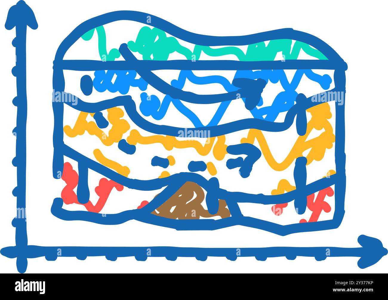hydrogeological model hydrogeologist icon doodle illustration Stock ...