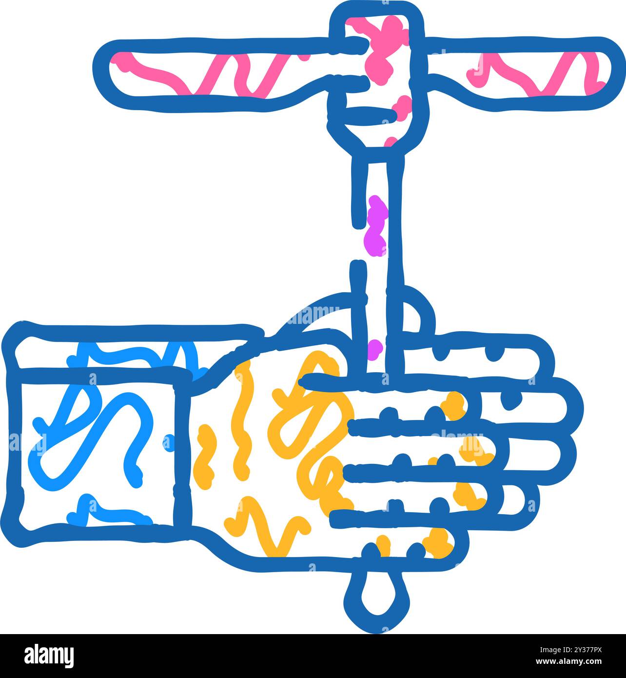 twisting toy fidget icon doodle illustration Stock Vector Image & Art ...