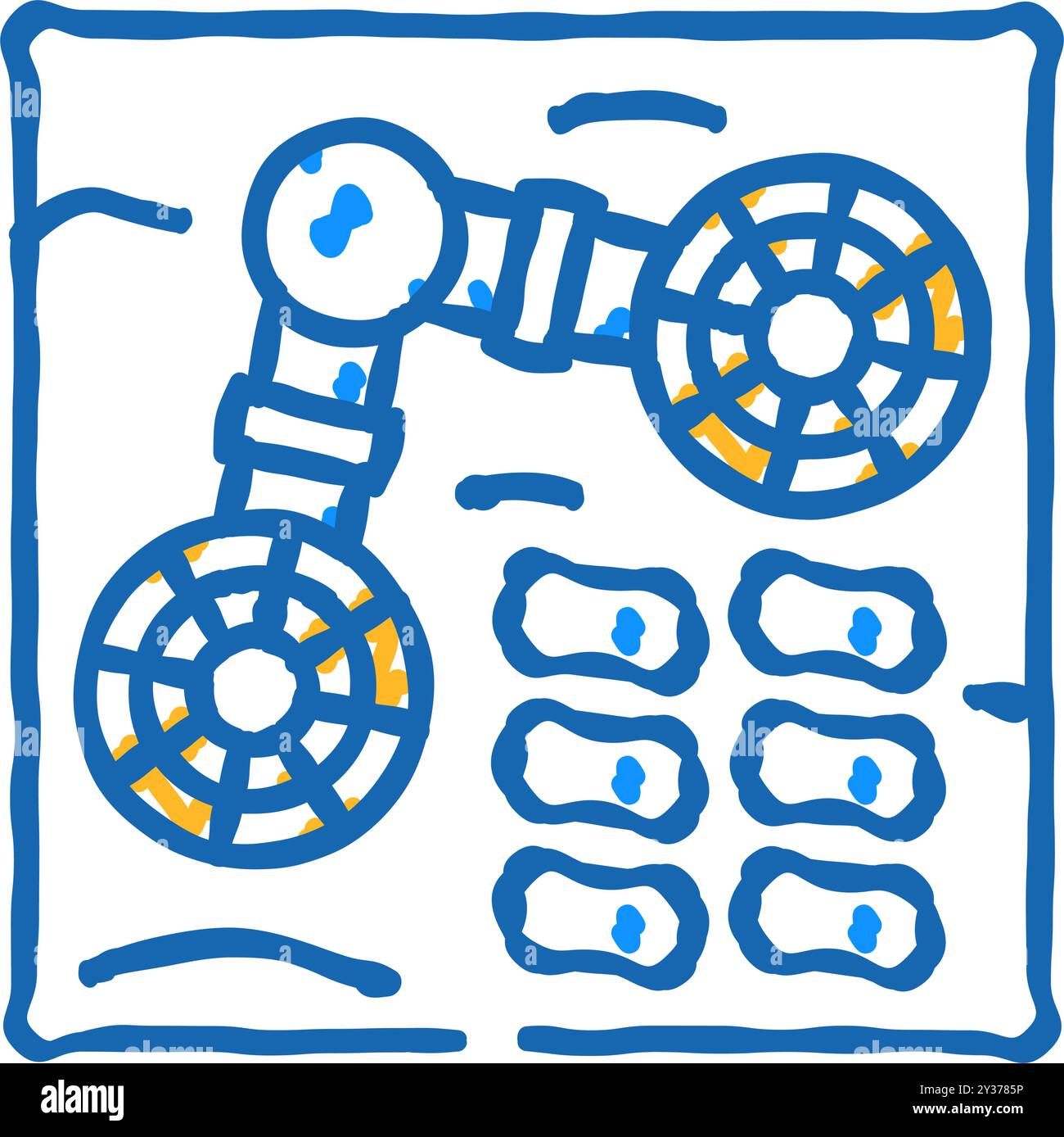 colony space exploration icon doodle illustration Stock Vector Image ...