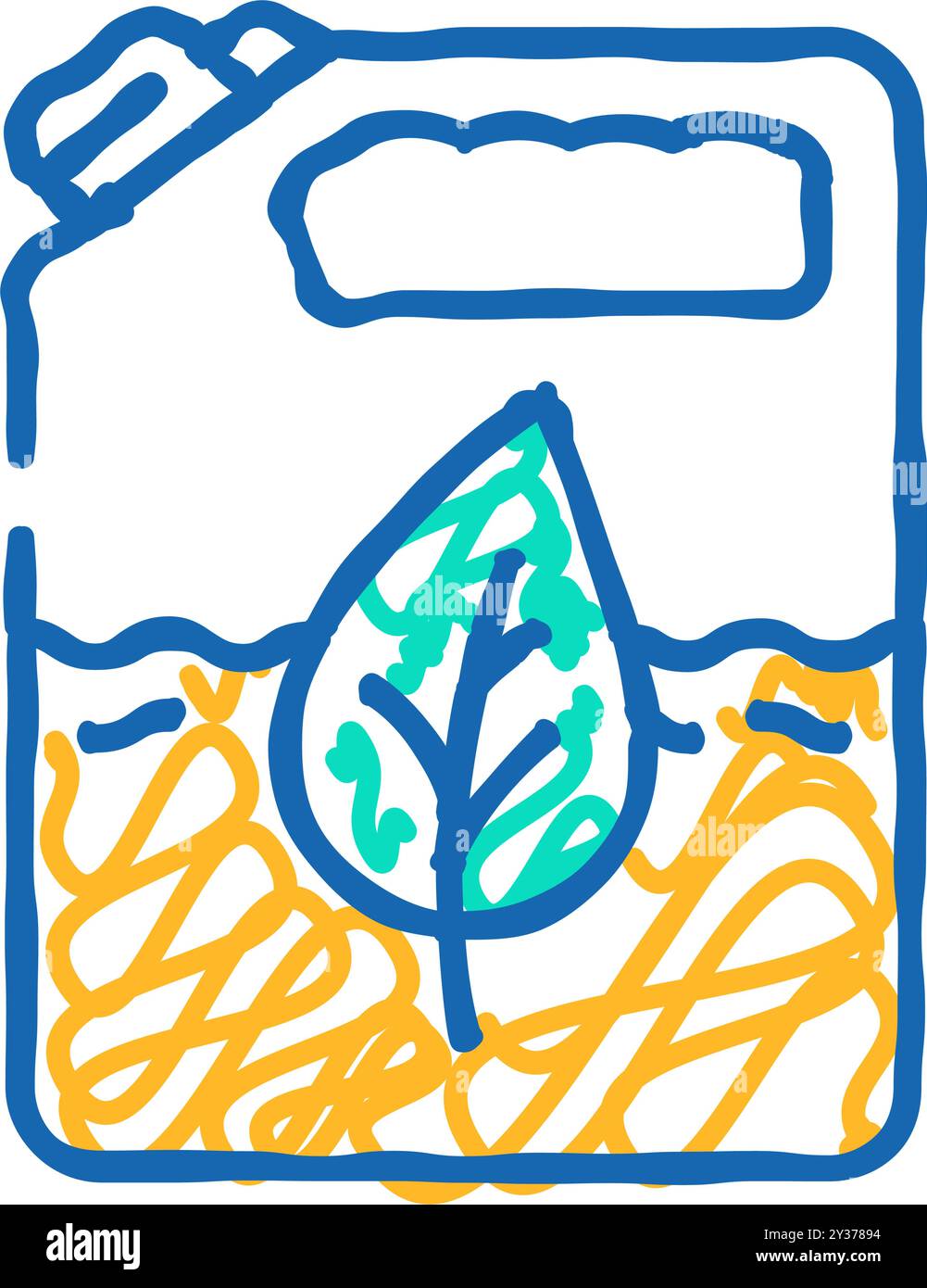 biofuel production biomass energy icon doodle illustration Stock Vector ...