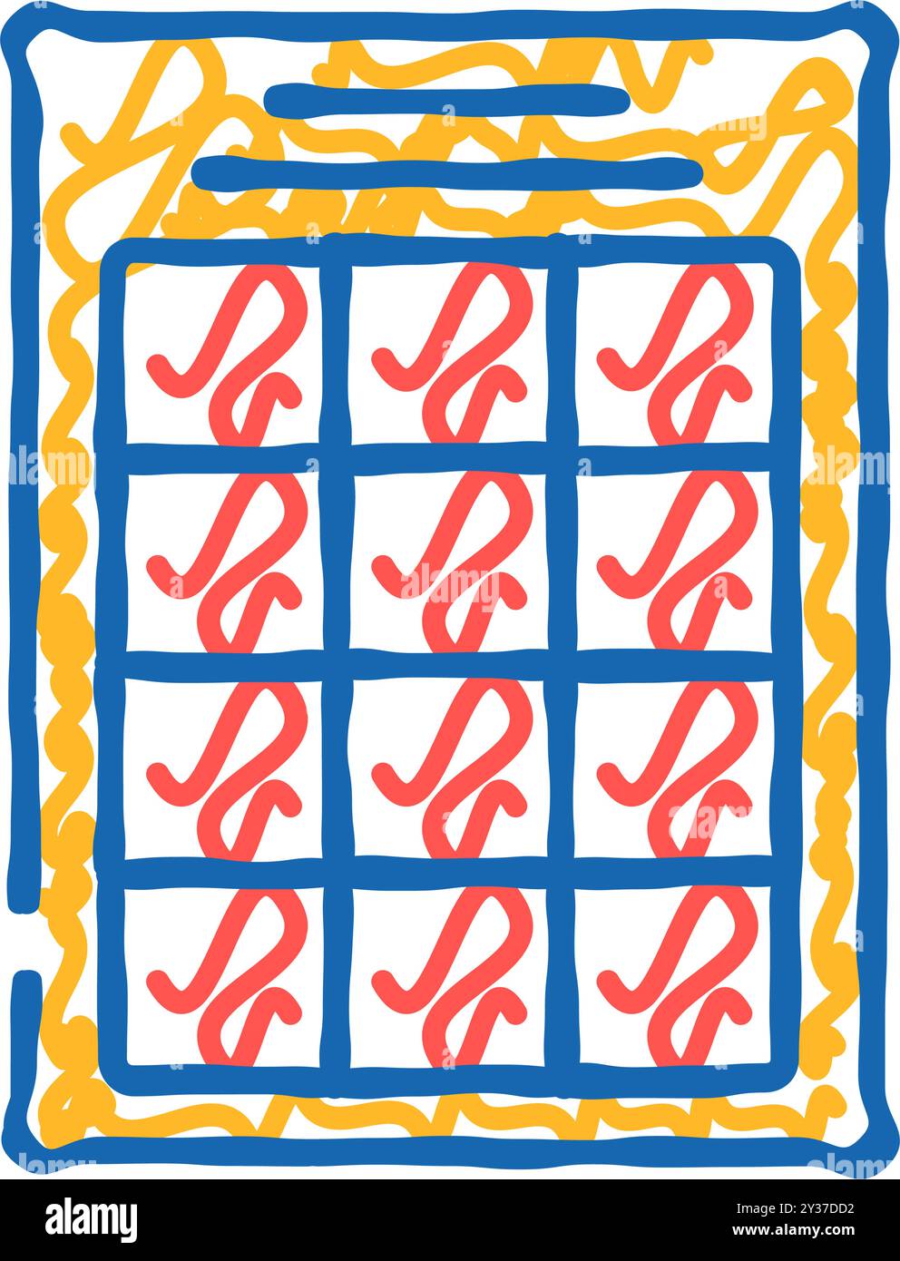 calendar grid list icon doodle illustration Stock Vector Image & Art ...