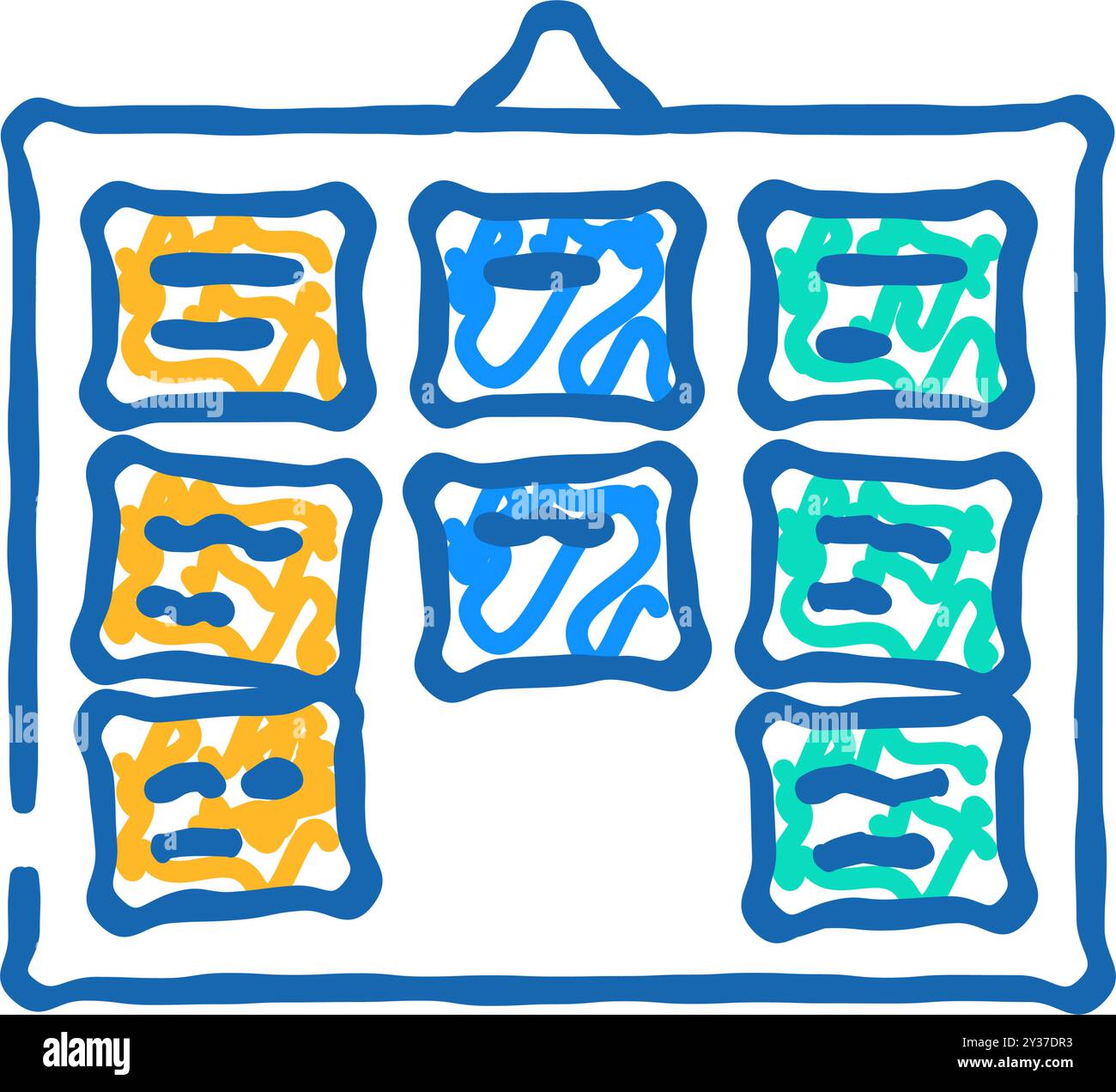 card sorting ux ui design icon doodle illustration Stock Vector Image ...