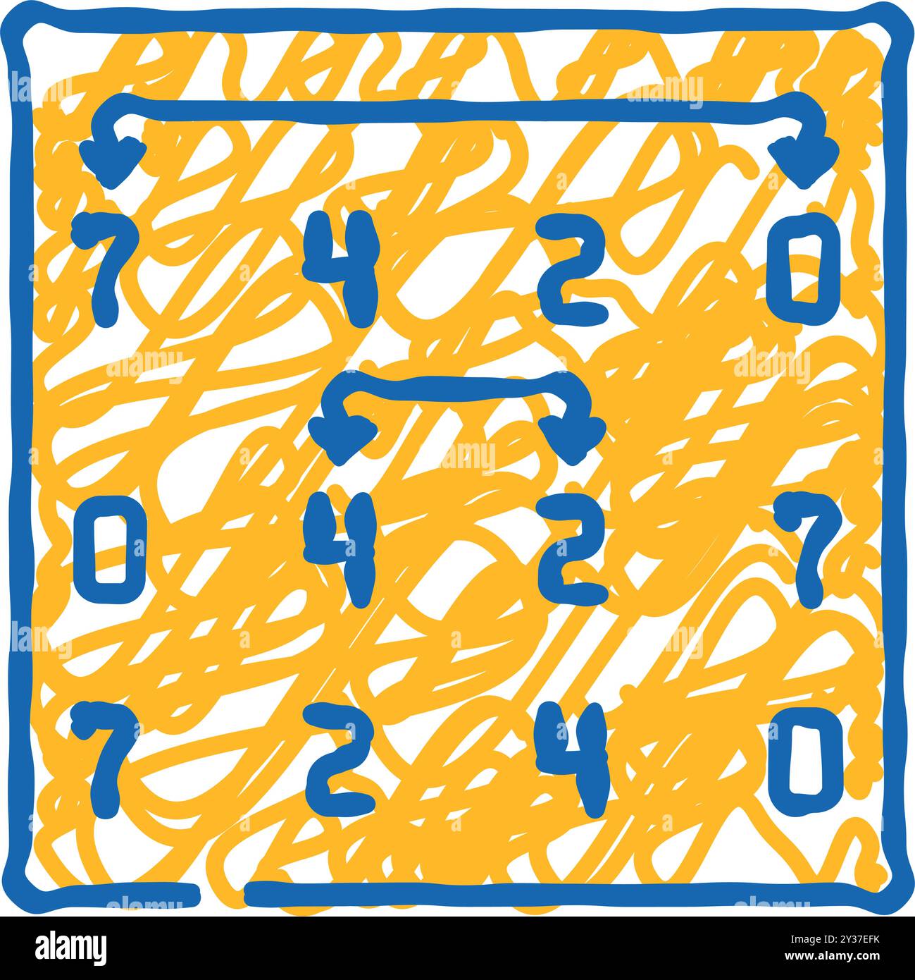 selection sort algorithm icon doodle illustration Stock Vector Image ...