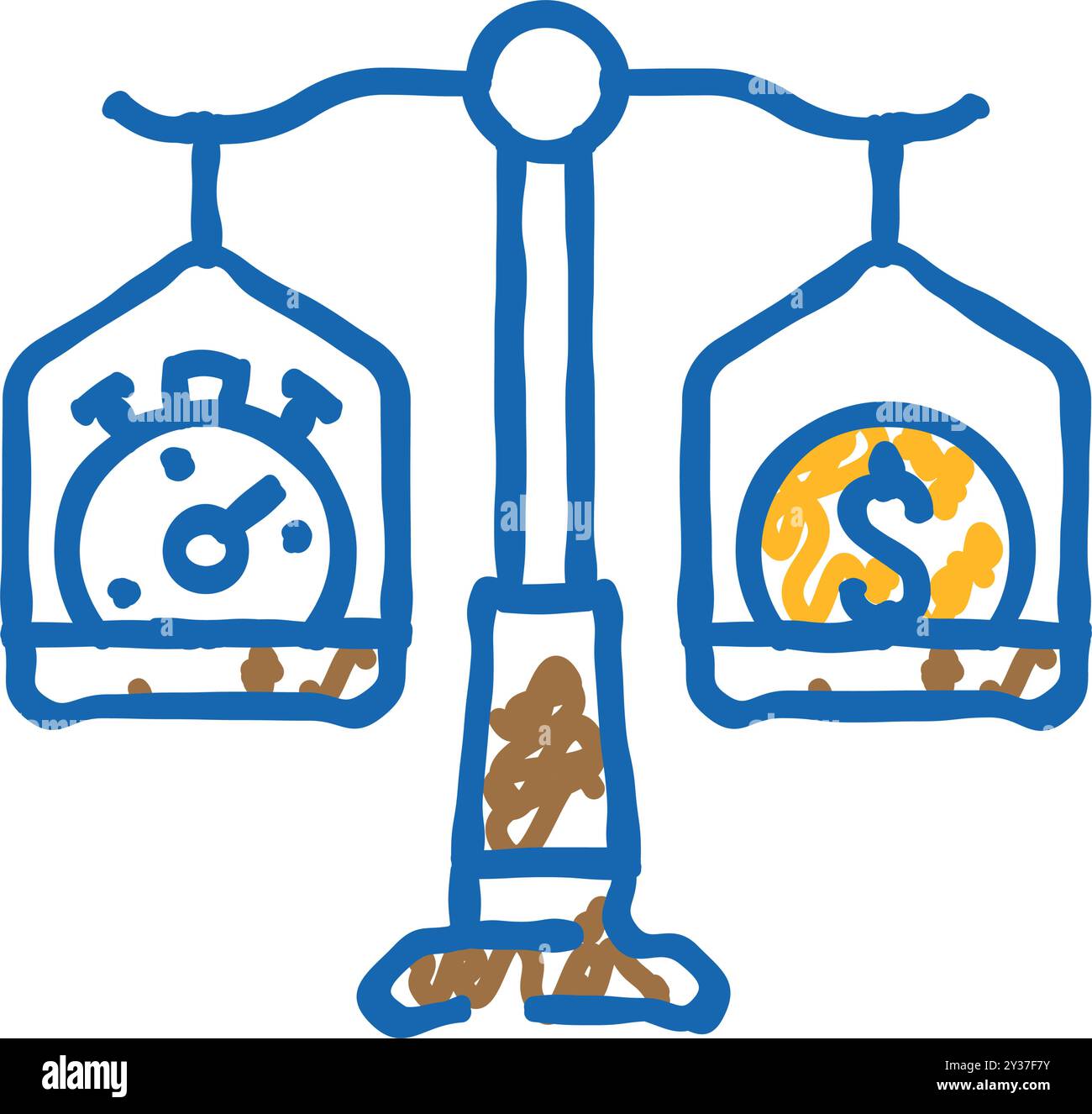 equity time management icon doodle illustration Stock Vector Image ...