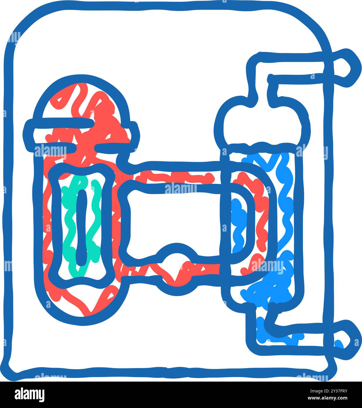 reactor nuclear energy icon doodle illustration Stock Vector Image ...