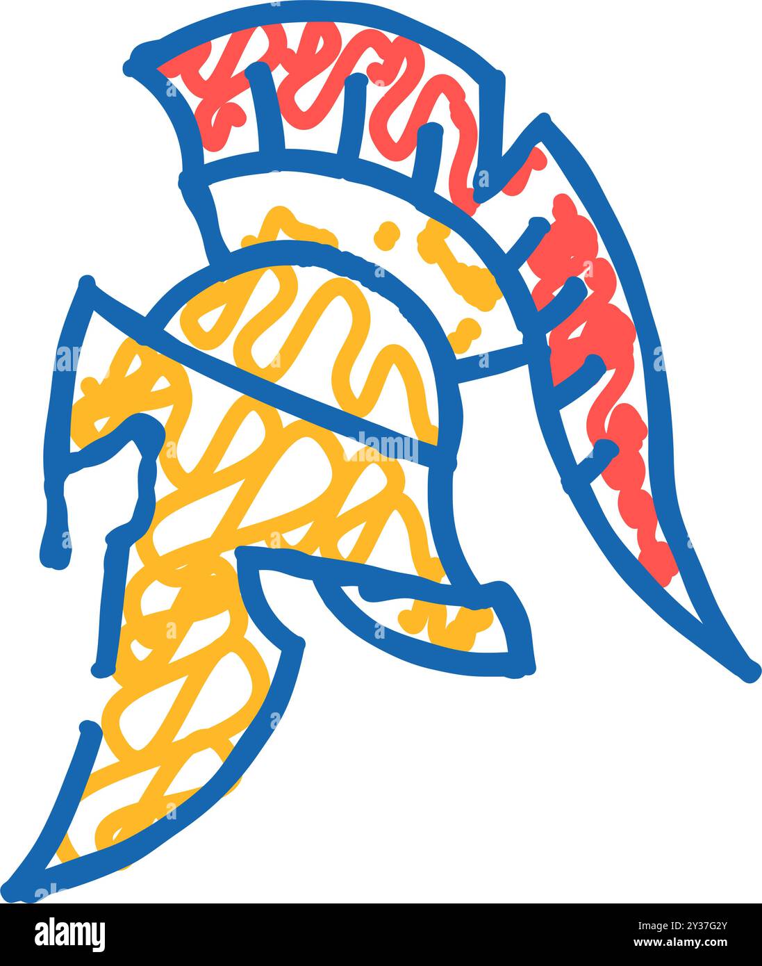 helmet spartan roman greek icon doodle illustration Stock Vector Image ...
