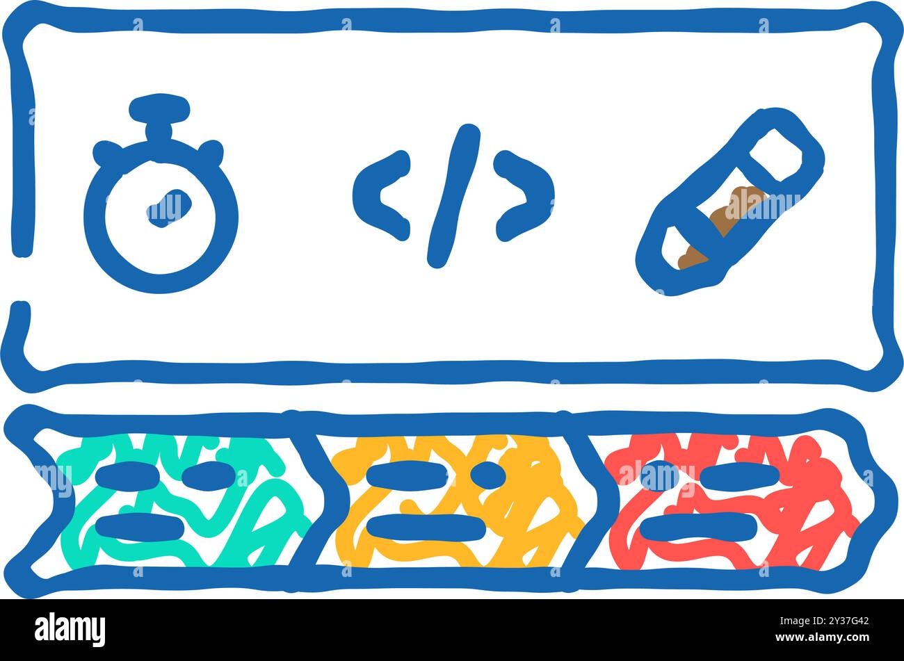 core web vitals seo icon doodle illustration Stock Vector Image & Art ...