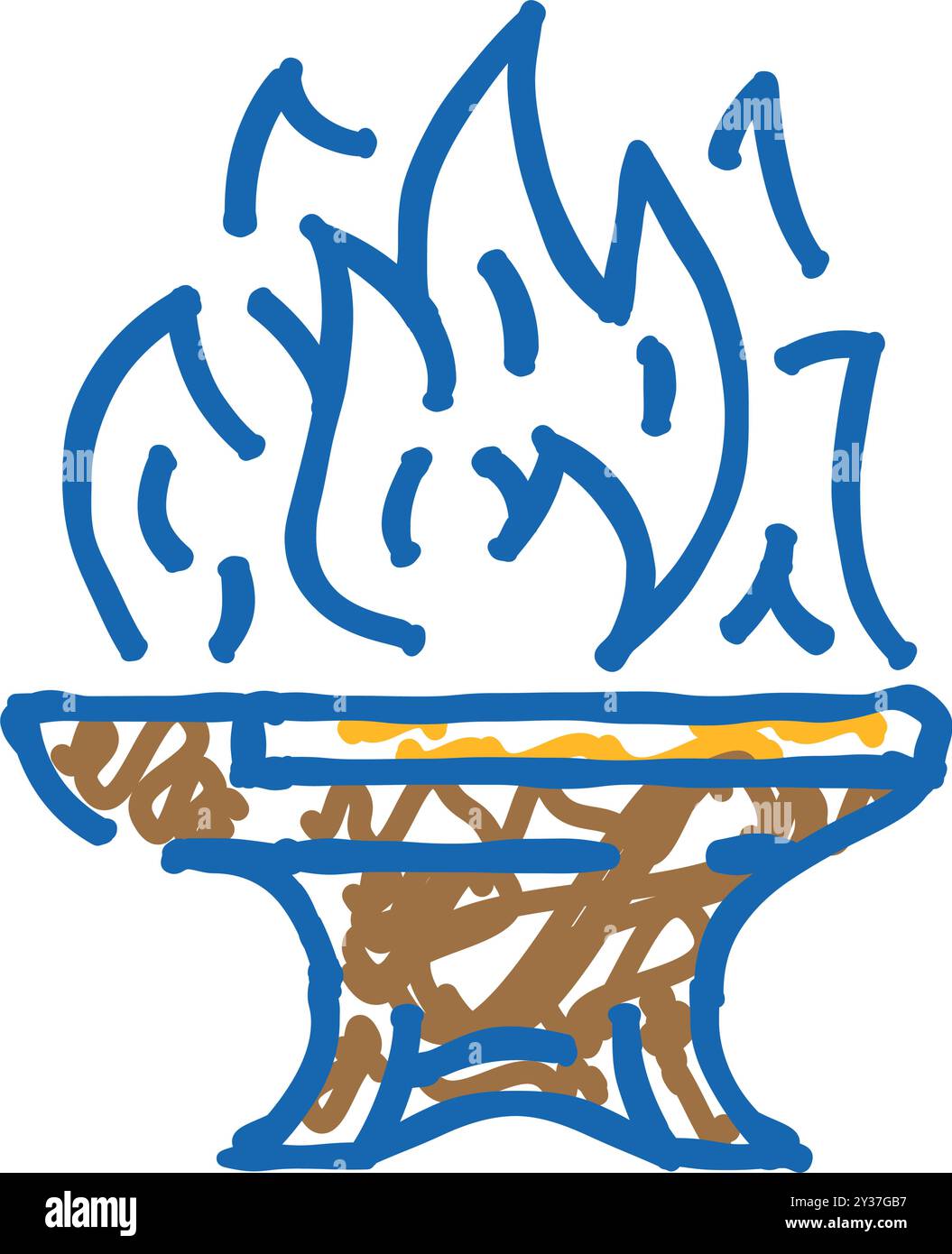 smithing blacksmith metal icon doodle illustration Stock Vector Image ...