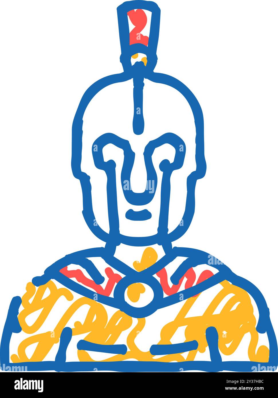 gladiator spartan roman greek icon doodle illustration Stock Vector ...
