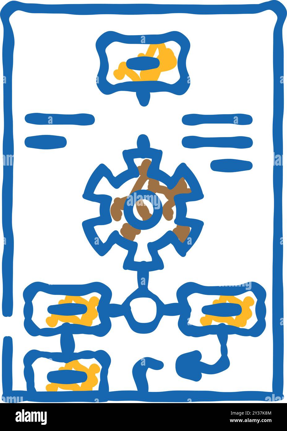 process modeling analyst icon doodle illustration Stock Vector Image ...