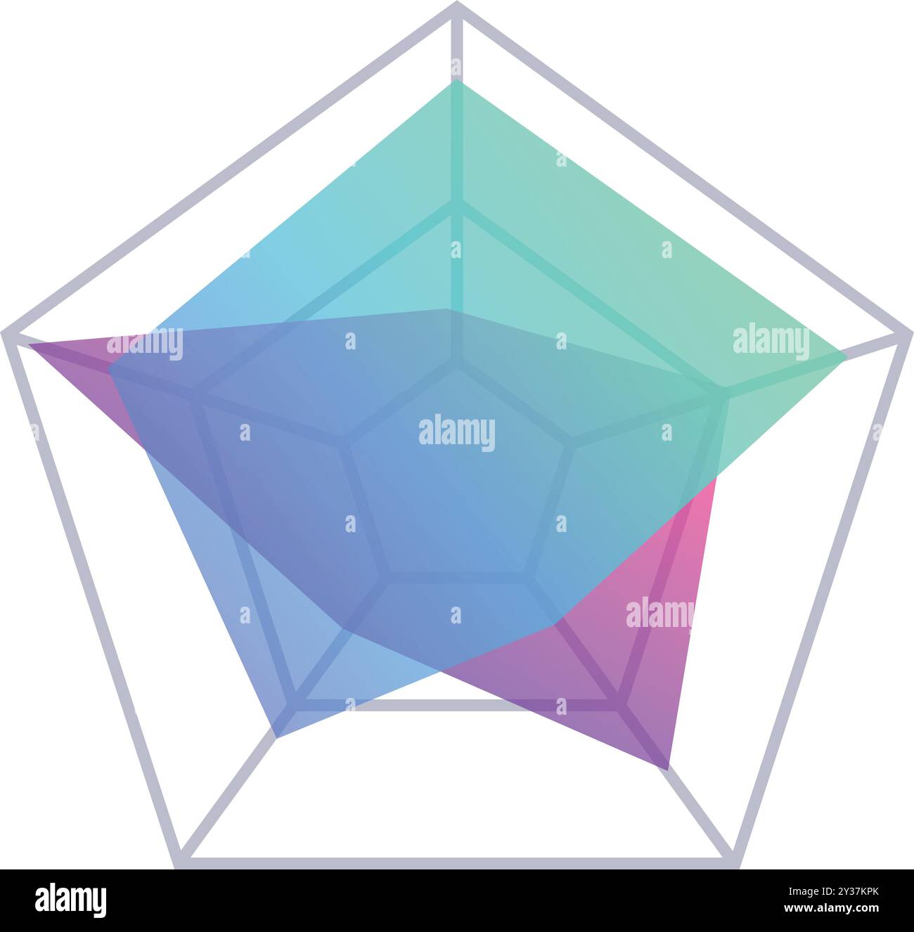Colorful radar chart is representing data visualization with a modern ...