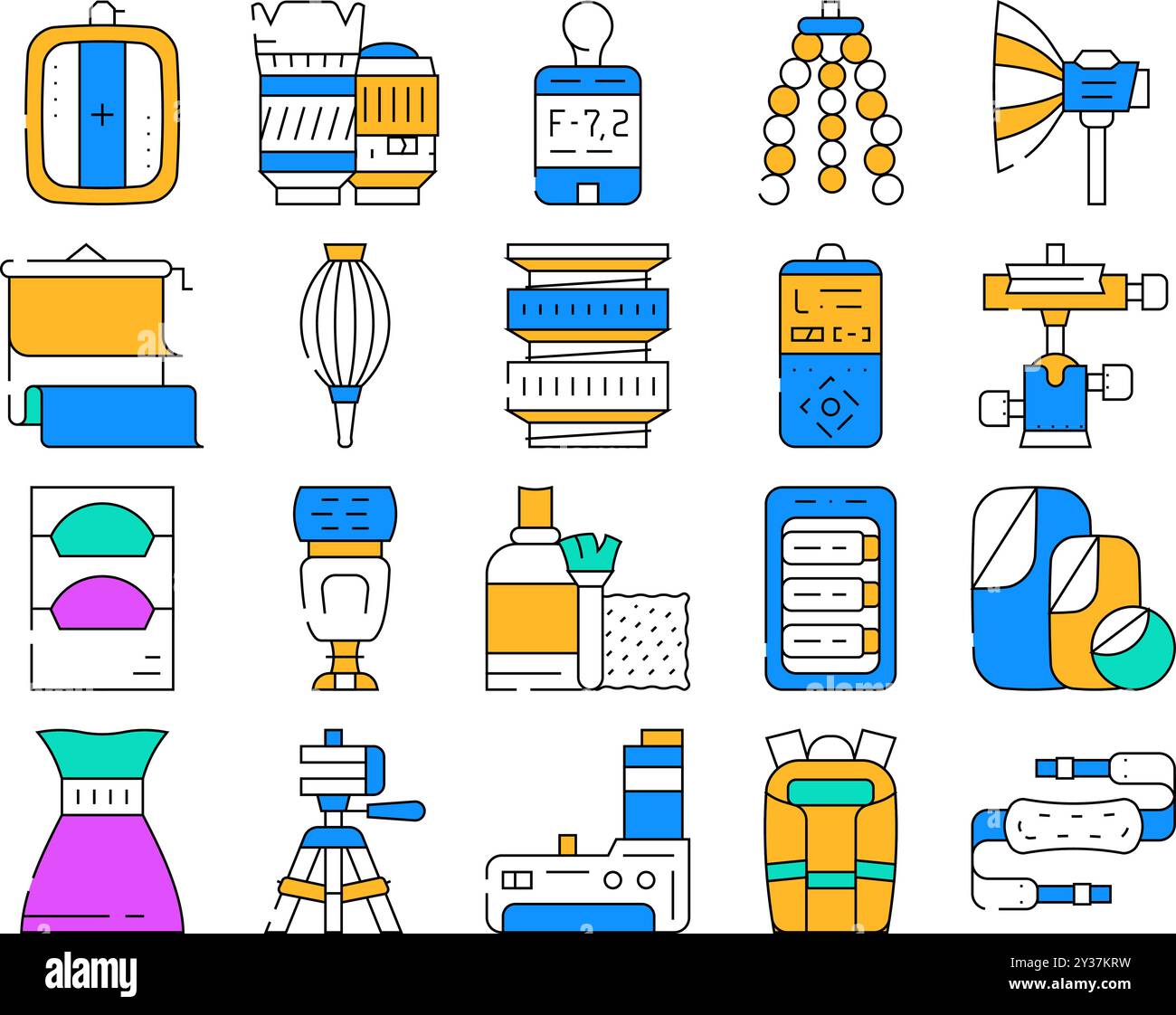 Photography kit icons hi-res stock photography and images - Alamy