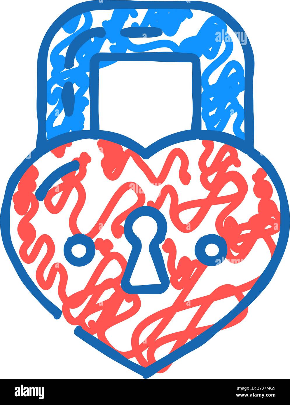love lock icon doodle illustration Stock Vector Image & Art - Alamy