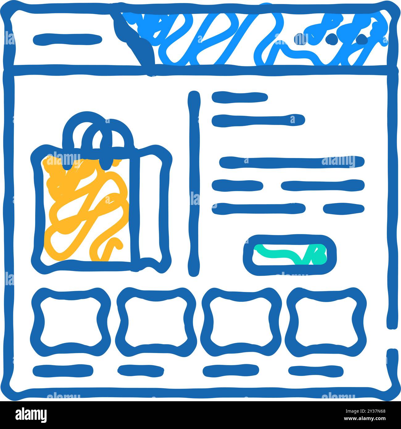 e commerce platform icon doodle illustration Stock Vector Image & Art ...