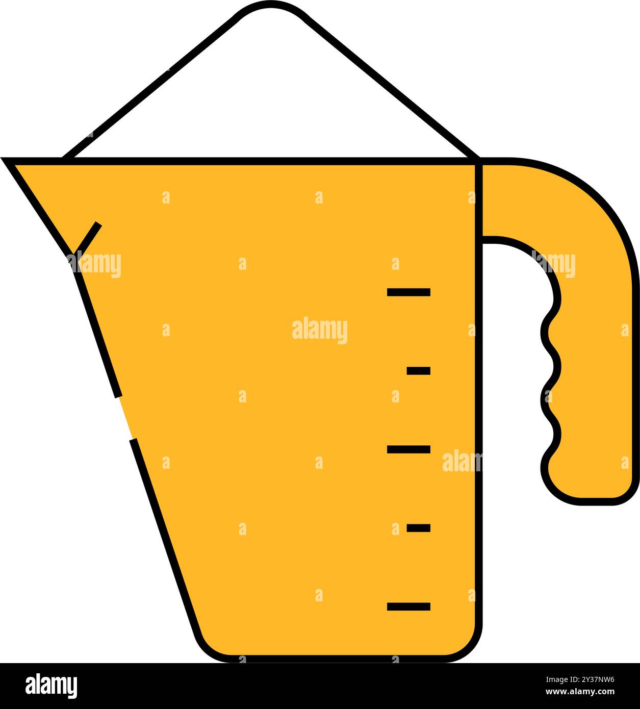 measuring cup with powder icon color illustration Stock Vector Image ...