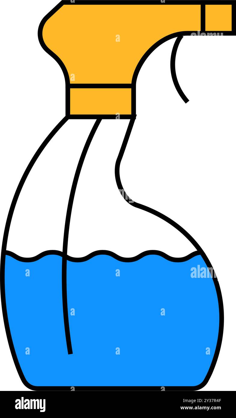 sanitation sprayer bottle icon color illustration Stock Vector Image ...
