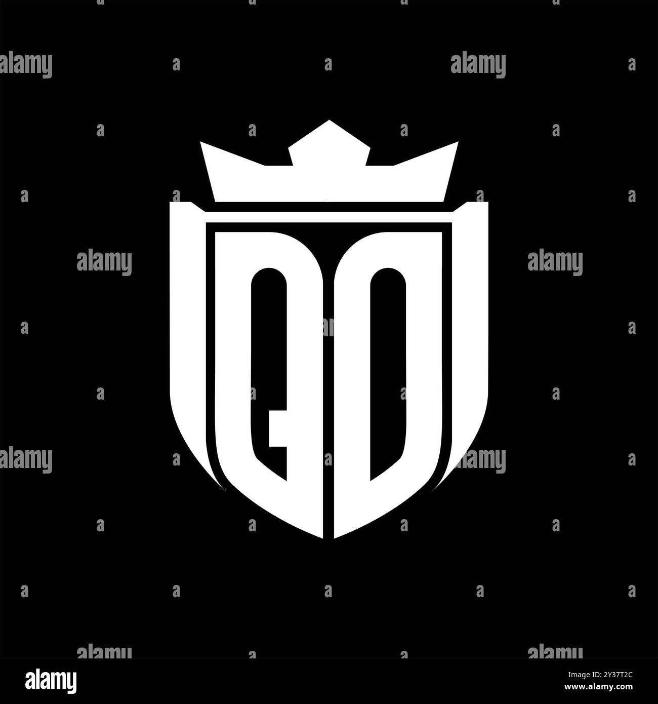 logo vector with shield shape and sharp crown Stock Photo - Alamy