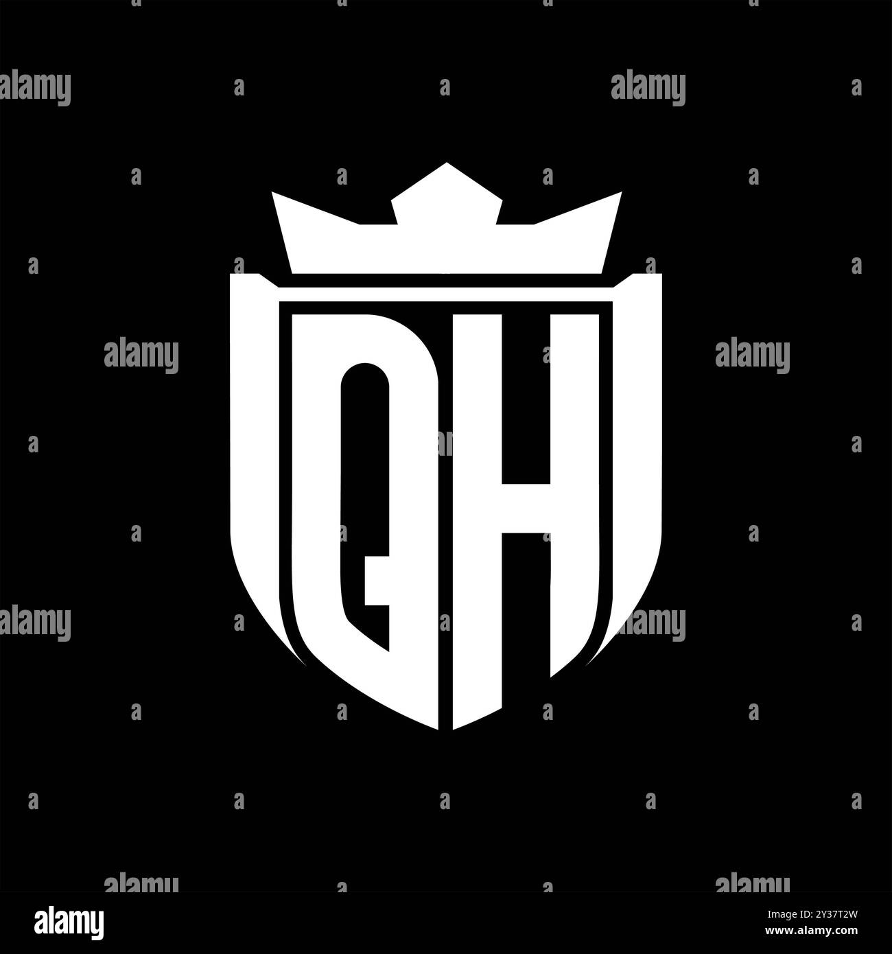 logo vector shield shape with sharp crown Stock Photo - Alamy