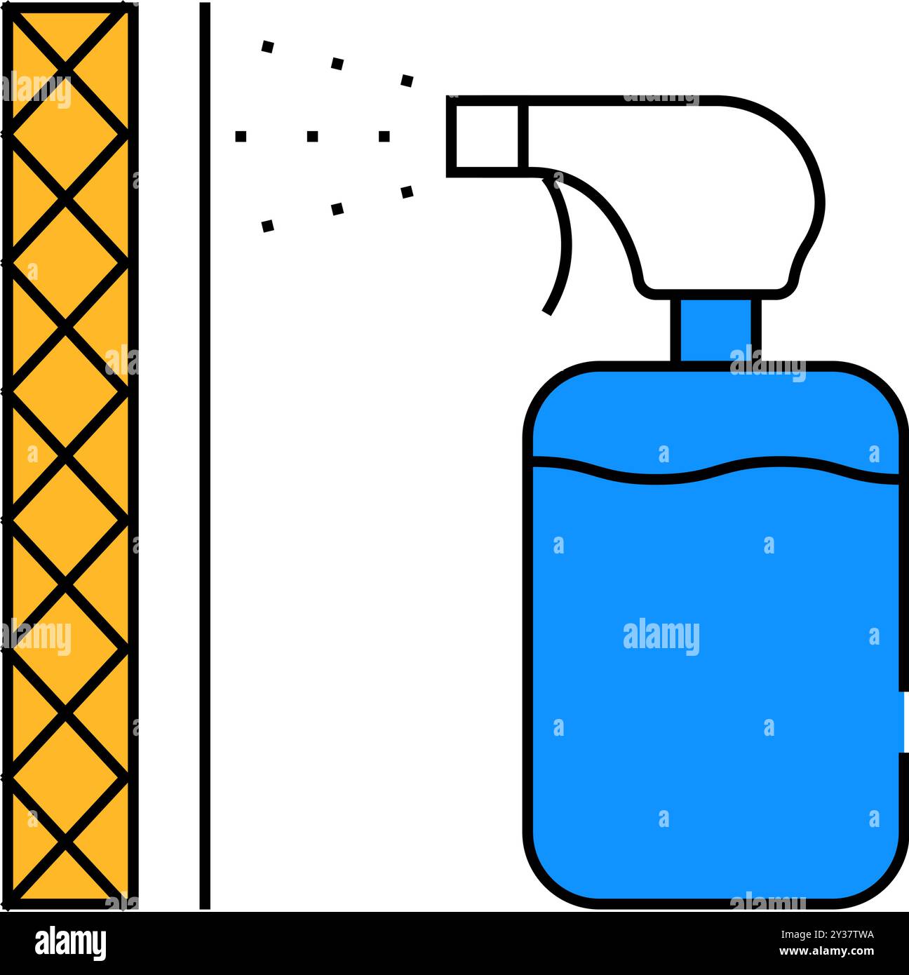 waterproof layer sprayer icon color illustration Stock Vector Image ...
