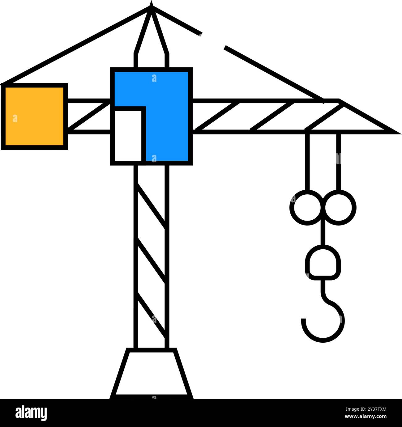 construction crane icon color illustration Stock Vector Image & Art - Alamy