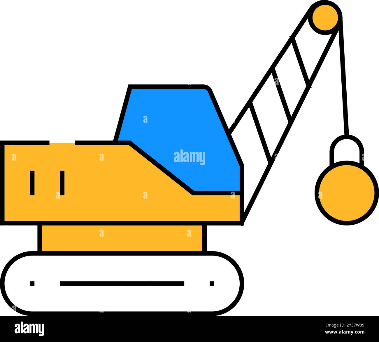 demolition crane icon color illustration Stock Vector Image & Art - Alamy