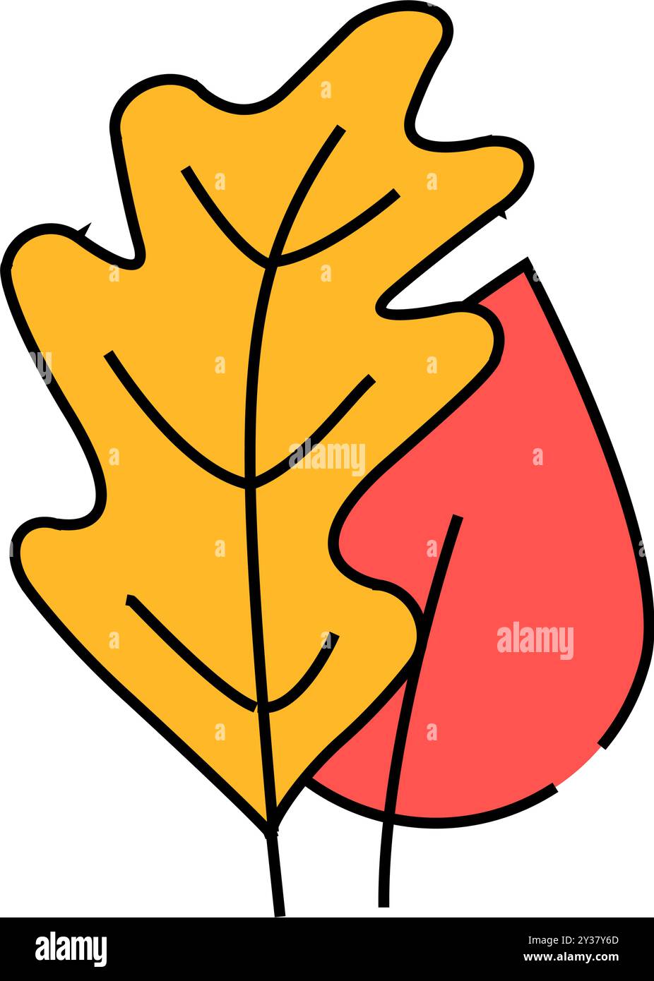 tree leaves icon color illustration Stock Vector Image & Art - Alamy